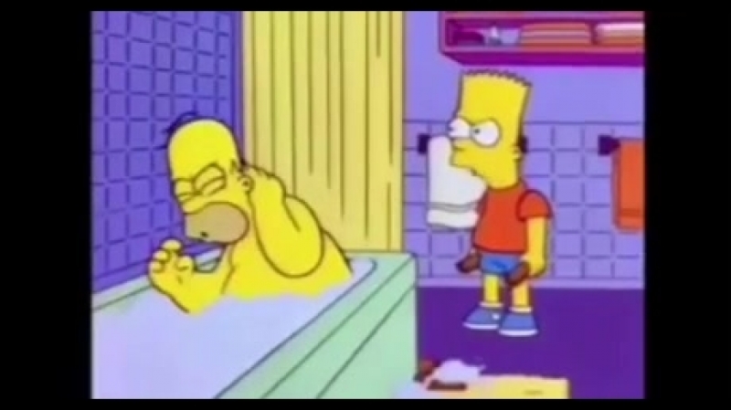 Bart Hits Homer With a Chair