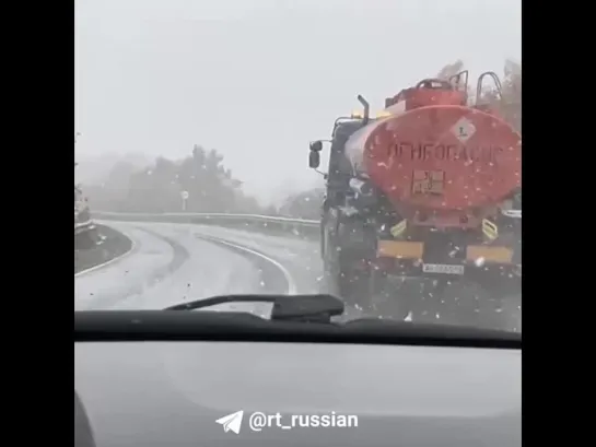 Метель в сентябре: снегопад накрыл Кузбасс