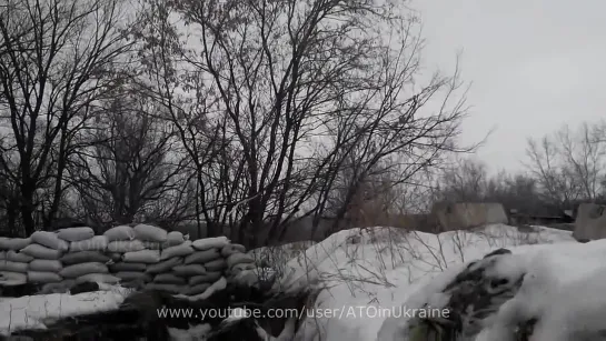 Танковий бій за підтримки піхоти ЗСУ 18 01 2015 м. Щастя