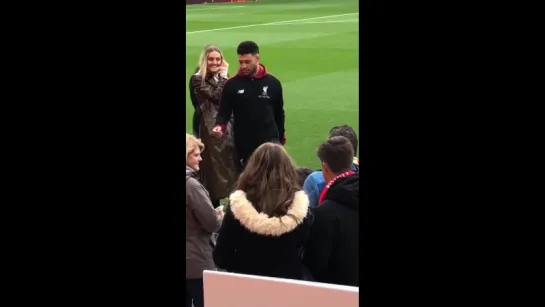 Perrie and Alex at Anfield today