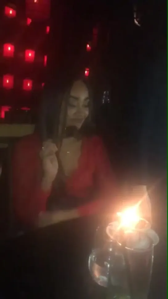 Leigh celebrating her birthday with her friends and family tonight