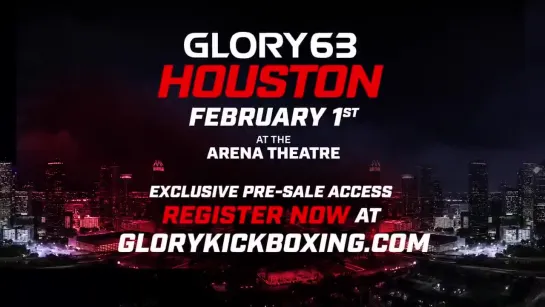 Houston, we have liftoff! We head to the Lone Star State for the first time on February 1st for GLORY63 Houston! Sign up for pre