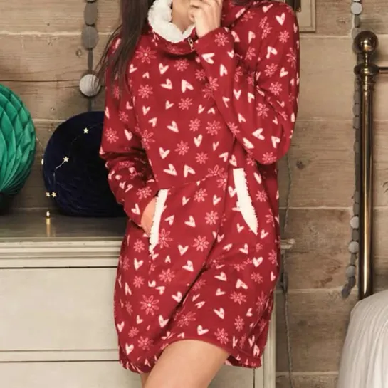 High Neck Cosy Dress уютное домашнее женское платье