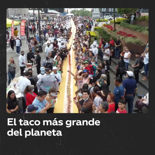 Cocinan el taco más grande del mundo y rompen el récord Guinness en Morelos