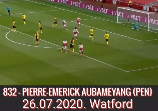 832 - ПЬЕР-ЭМЕРИК ОБАМЕЯНГ (пенальти),
26.07.2020. Watford./
832 - PIERRE-EMERICK AUBAMEYANG (penalty),
26.07.2020. Watford.