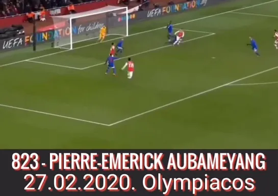 823 - ПЬЕР-ЭМЕРИК ОБАМЕЯНГ,
27.02.2020. «Олимпиакос»./
823 - PIERRE-EMERICK AUBAMEYANG,
27.02.2020. Olympiacos.