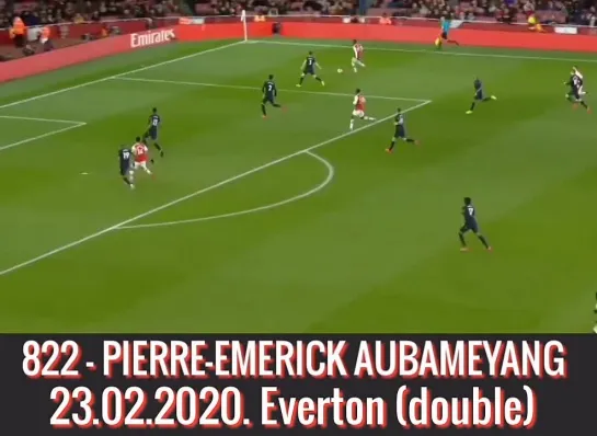 822 - ПЬЕР-ЭМЕРИК ОБАМЕЯНГ,
23.02.2020. «Эвертон» (дубль)./
822 - PIERRE-EMERICK AUBAMEYANG,
23.02.2020. Everton (double).