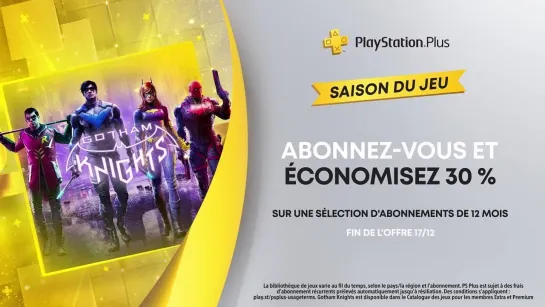 PlayStation Plus | Offre Saison du jeu : jusqu'à -30% de réduction jusqu'au 17 décembre 2023