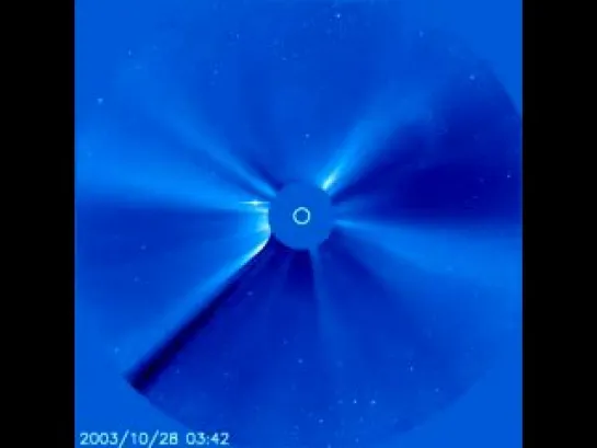 "SOHO"(КА) Halloween storms LASCO C3 (Oct. 18 - Nov. 7 2003)