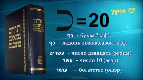 7. «Гематри́я некоторых букв»|«Танахический иврит» — А.Давидов. ЕМО "МАИМ ЗОРМИМ" Израиль
