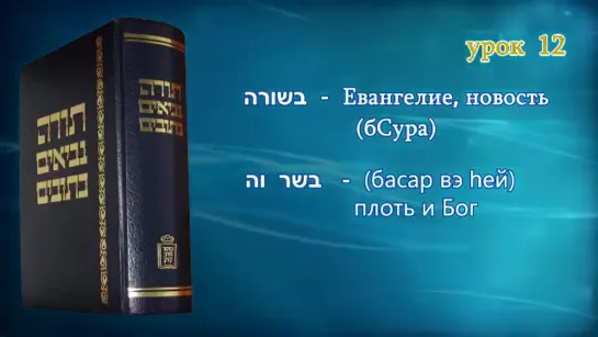 12 «Слова в Брит Хадаша»|«Танахический иврит» — А.Давидов. ЕМО "МАИМ ЗОРМИМ" Израиль