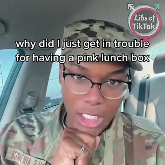 "The army has such stupid rules! I just got into trouble for wearing a pink lunchbox! And before that, for wearing lip gloss. An