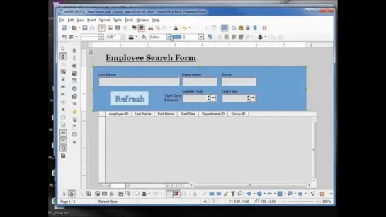 [MichaelsTechTutorials] LibreOffice Base (93) odb93 MySQL SearchForm