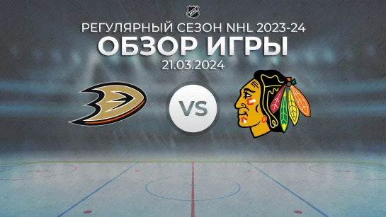 Ducks vs. Blackhawks | Обзор матча | Регулярный сезон NHL 2023-24 | 21.03.2024