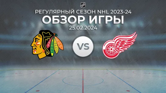 Blackhawks vs. Red Wings | Обзор матча | Регулярный сезон NHL 2023-24 | 25.02.2024