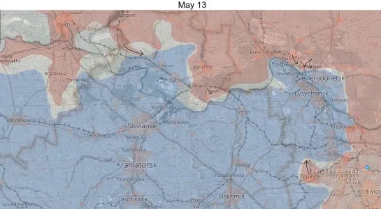 ☝ #СитуацияНаФронте #Украина Как менялась ситуация на фронте с 3 мая по 11 июня.