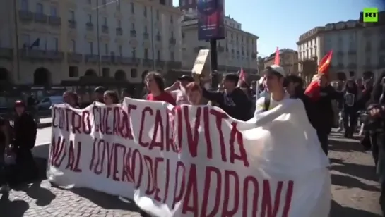 ☝ #ITALY А это протесты в Италии.