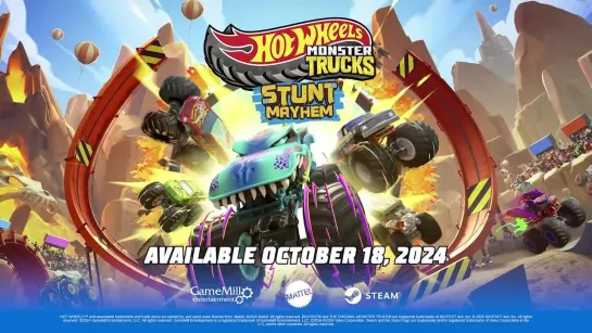 Hot Wheels Monster Trucks Stunt Mayhem [Трейлер] (2024)