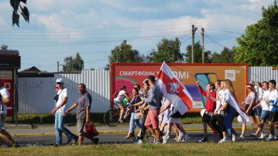 ШЕСТВИЕ ЖЕРТВ ИНФОВОЙНЫ 16 08 2020 ПИНСК БЕЛАРУСЬ ч.1