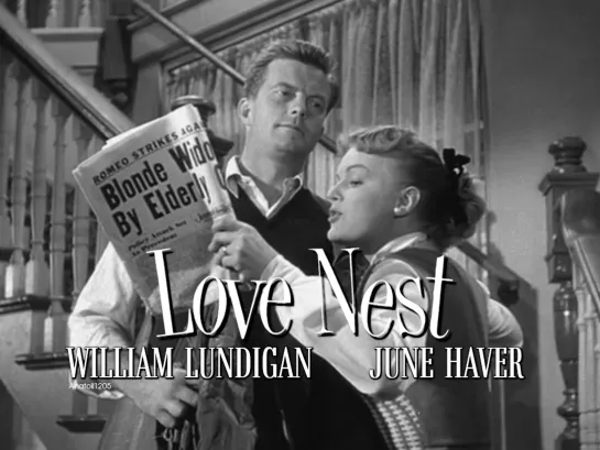 June Haver, William Lundigan, Marilyn Monroe (Love Nest, 1951)