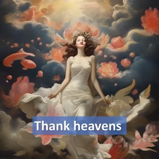 Английское словосочетание "thank heavens " с примером