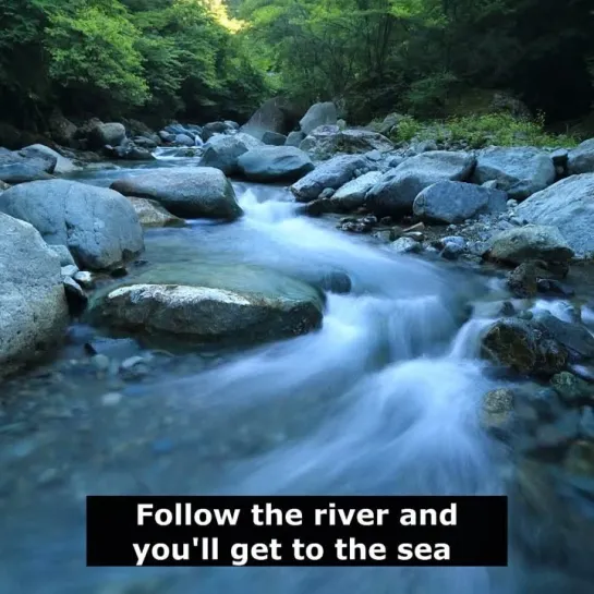 Английские пословицы: Follow the river and you'll get to the sea