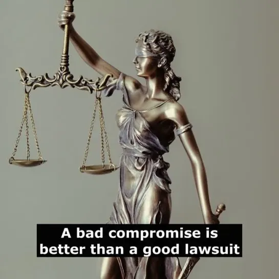 Английские пословицы: A bad compromise is better than a good lawsuit