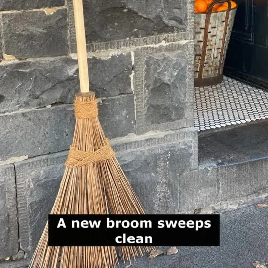 Английские пословицы: A new broom sweeps clean