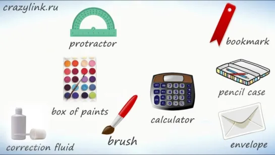 Школьные принадлежности на английском - часть 3.