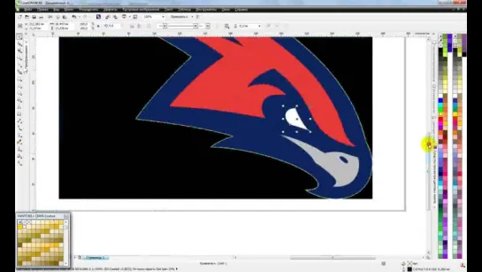 логотип в Corel Draw, из растрового в векторное изображение