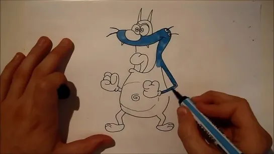 How to draw Oggy - Oggy and the Cockroaches