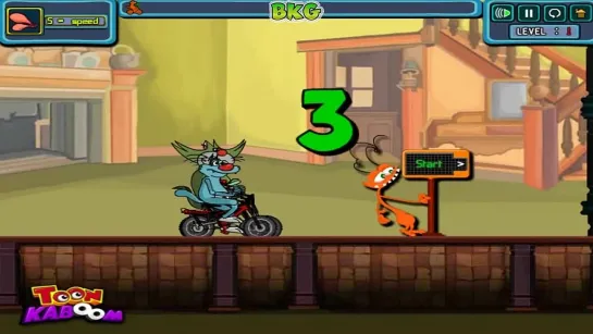 Oggy And The Cockroaches Cartoon Game - Oggy The Racing