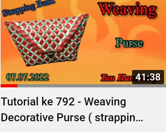 Tutorial ke 792 - Плетение декоративного кошелька  Weaving Decorative  Purse ( strapping band )