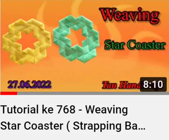 Tutorial ke 768 -Плетение Звездной подставки     Weaving Star Coaster ( Strapping Band  )