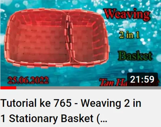 Tutorial ke 765 - Плетение стационарной корзины 2 в 1  Weaving 2 in 1 Stationary Basket ( Strapping Band )