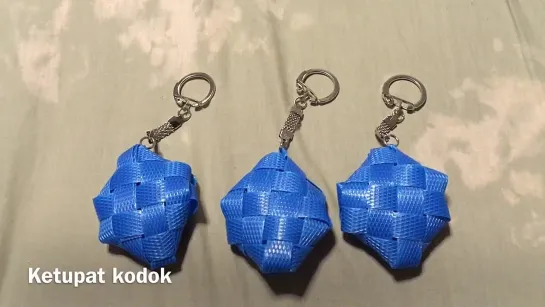 36_(275)_Плетение кетупат брелок_Tutorial ke 275 - Weaving Rice cake’s case ketupat keychain ( Strapping Band )