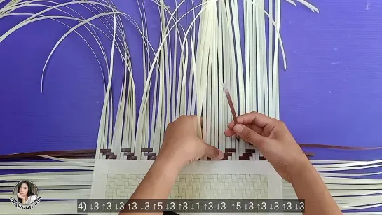 93_1_วิธีทำกระเป๋าจากเส้นพลาสติก ep.1 _How to make a bag from plastic strips ep.1