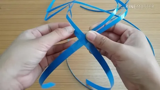 88_วิธีสานสายกระเป๋าจากเส้นพลาสติก (แบบสี่เส้น) How to woven strap from plastic (four lines)