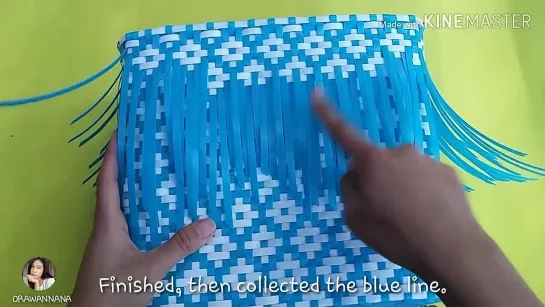 59_วิธีทำกระเป๋าจากเส้นพลาสติก (ลายไทย แบบที่ 2) How to make bags from plastic lines