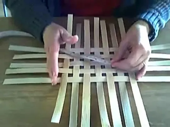 Basket Weaving Video #3 Weave a basic square or rectangular basket base