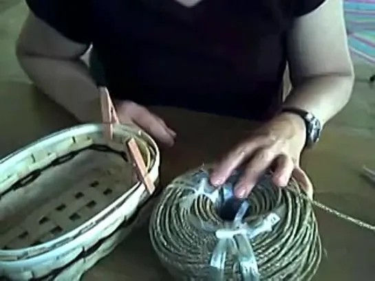 Basket Weaving Video #10--Securing the Rim in Place and using a Rim Filler