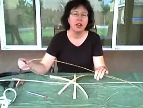 Basket Weaving Video #13--Beginning the Berry Basket--Twining the Base of a round basket