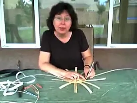 Basket Weaving Video #15 Weaving the sides of our Berry Basket