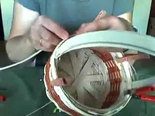 Basket Weaving Video #18a - How to Begin Lashing a Basket Rim in Place