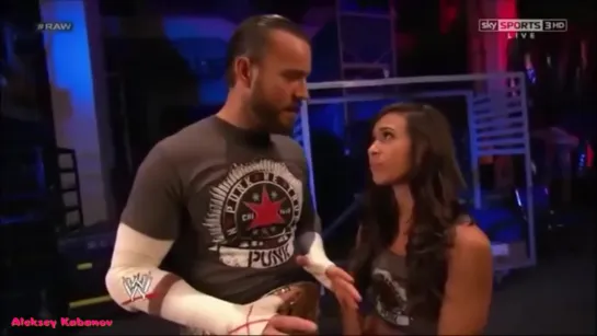 Очень трогательная история . WWE CM Punk and AJ Lee