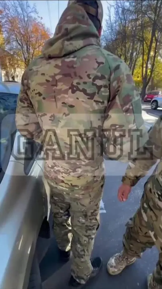 ‼️ ‍ A mad Nazi drove into a checkpoint with a crowd of TCC militants in Odessa, where summonses were being handed out