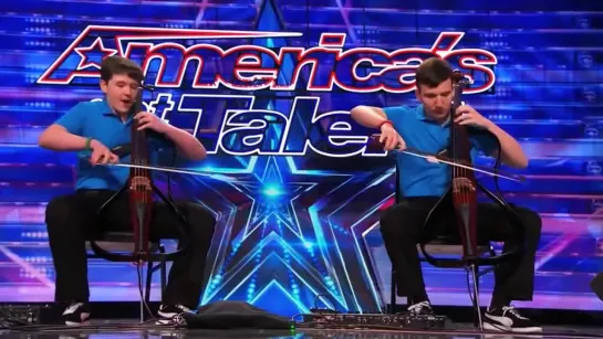 America's Got Talent 2014 - Emil & Dariel- Cello Players Rock With Jimi Hendrix Cover