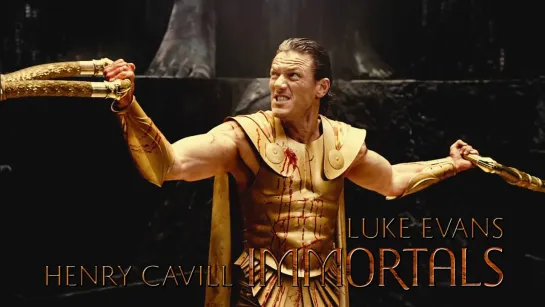 Henry Cavill, Luke Evans. Final battle (Immortals, 2011)