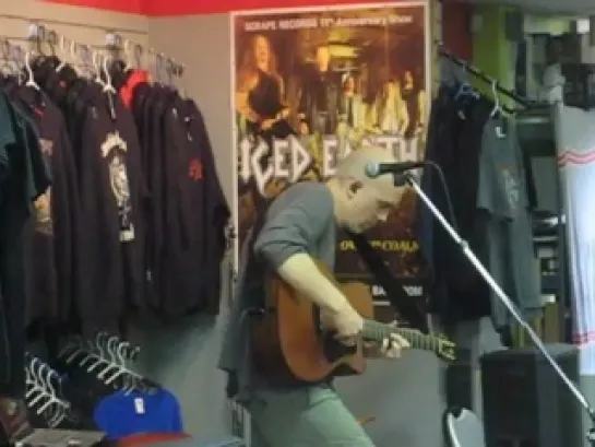 Devin Townsend performing KI live at Scrape Records in Vancouver.