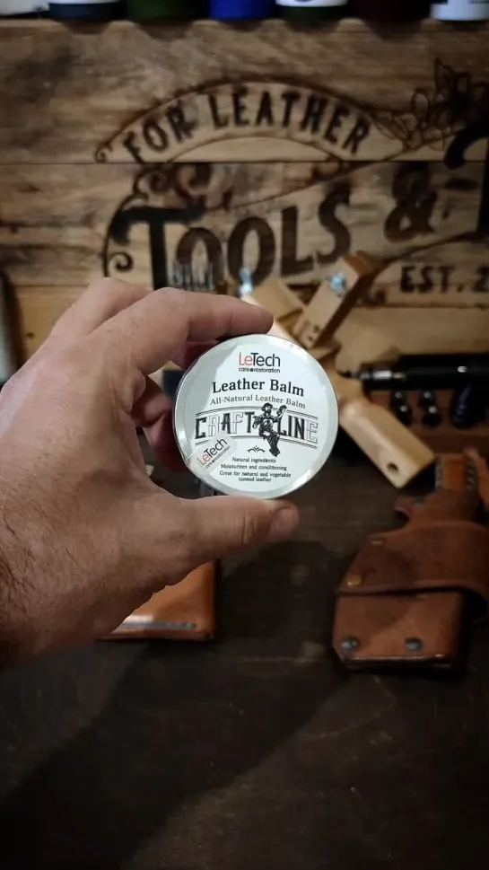 Leather Balm Craft Line от LeTech. Натуральный бальзам для кожи. Ссылка в описании и на видео.